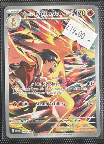 Pokemon Card Ethan's Typhlosion Destined Rivals Illustration Rare 190/182 LP