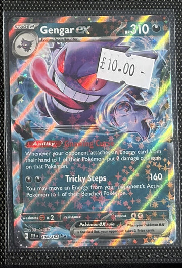Pokemon Card Gengar ex Temporal Forces Double Rare 104/162 Lightly Played