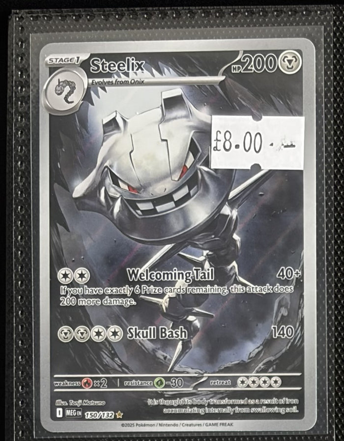 Pokemon Card Steelix Mega Evolution Illustration Rare 150/132 Lightly Played