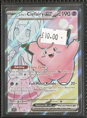 Pokemon Card Lillie's Clefairy ex Journey Together Ultra Rare 173/159 LP