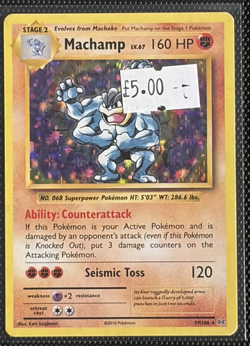 Pokemon Card Machamp Evolutions Holo Rare 59/108 Lightly Played