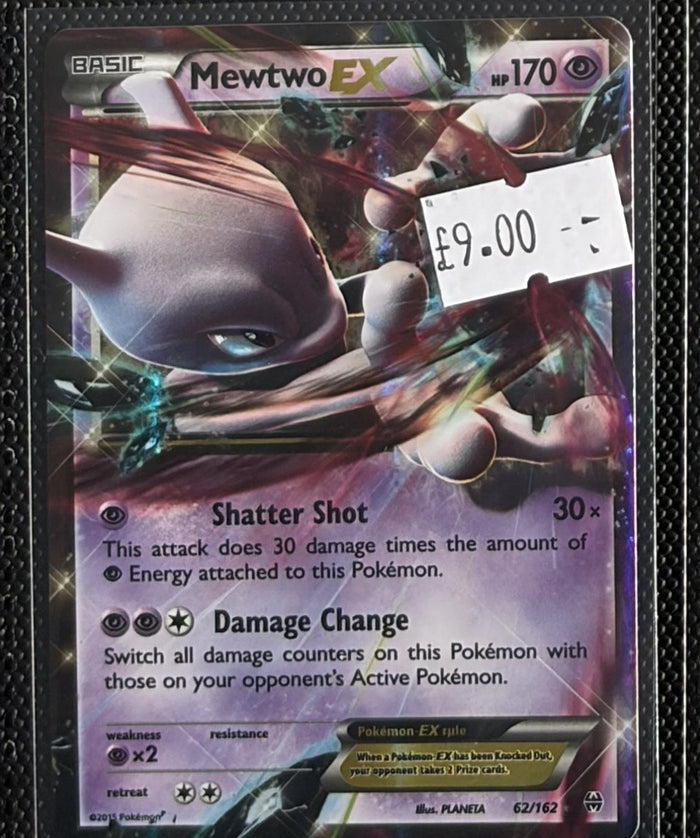 Pokemon Card Mewtwo EX BREAKthrough Ultra Rare 62/162 Lightly Played