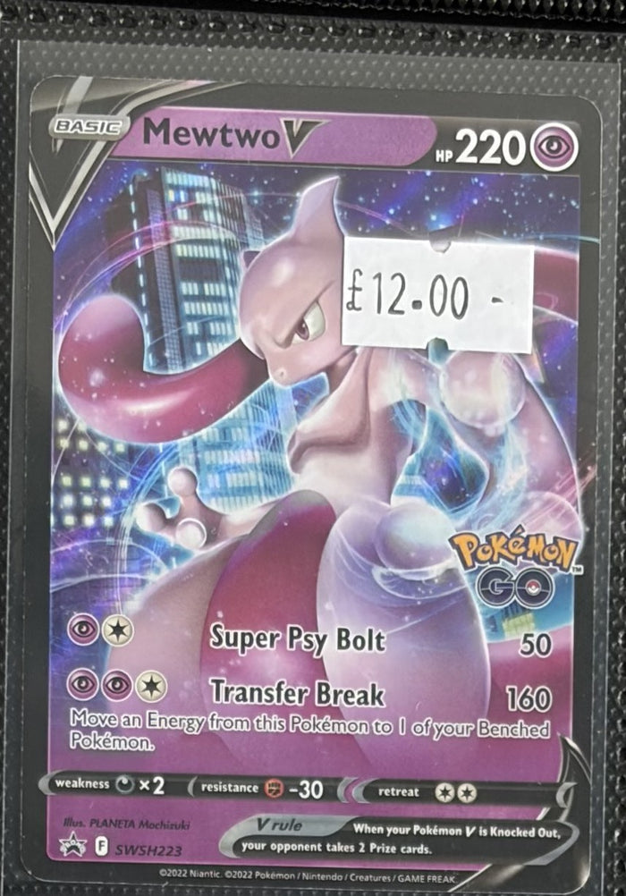 Pokemon Card Mewtwo V Sword & Shield Promo SWSH223 Lightly Played