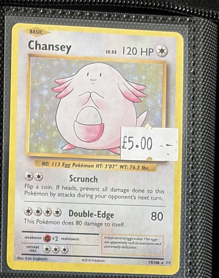Pokemon Card Chansey Evolutions Holo Rare 70/108 Lightly Played