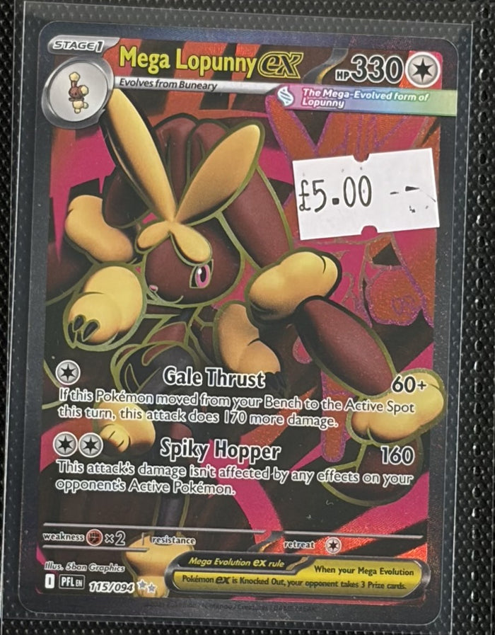 Pokemon Card Mega Lopunny ex Phantasmal Flames Ultra Rare 115/094 Lightly Played