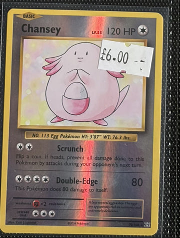 Pokemon Card Chansey Evolutions Reverse Holo 70/108 Lightly Played