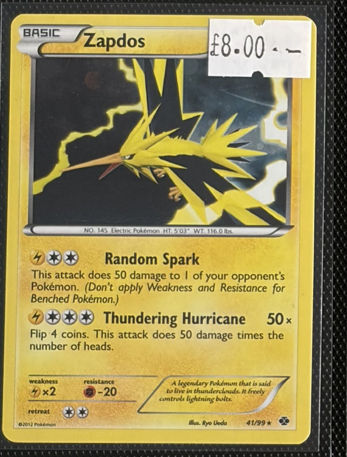 Pokemon Card Zapdos Next Destinies Rare 41/99 Lightly Played