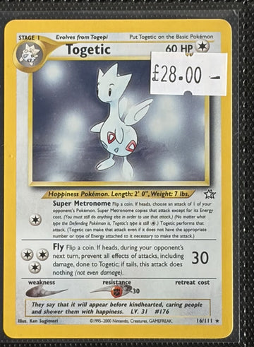 Pokemon Card Togetic Neo Genesis Holo Rare 16/111 Lightly Played