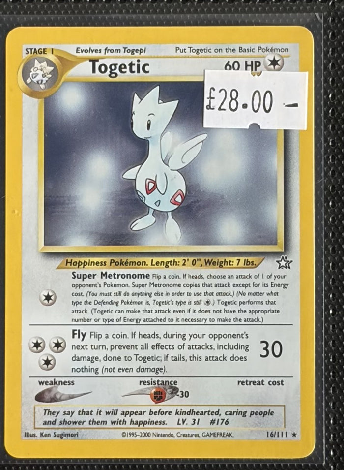 Pokemon Card Togetic Neo Genesis Holo Rare 16/111 Lightly Played