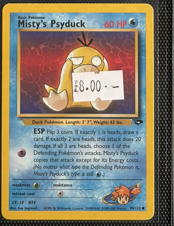 Pokemon Card Misty's Psyduck Gym Challenge Common 90/132 Lightly Played