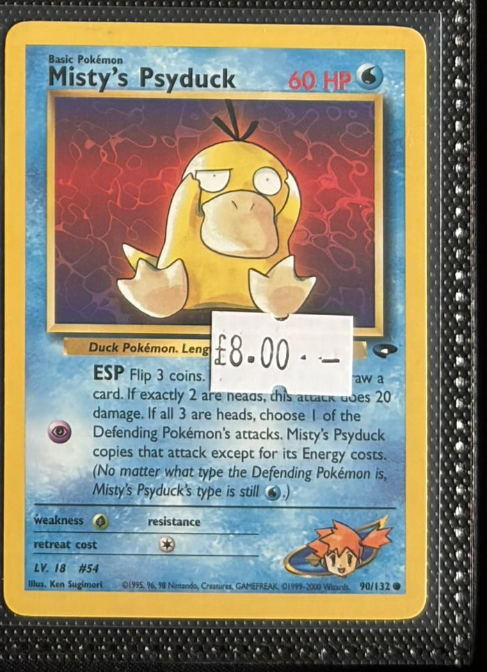 Pokemon Card Misty's Psyduck Gym Challenge Common 90/132 Lightly Played