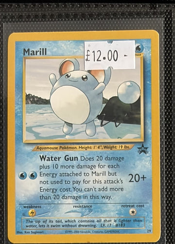 Pokemon Card Marill Wizards Black Star Promos Black Star Promo 29 Lightly Played