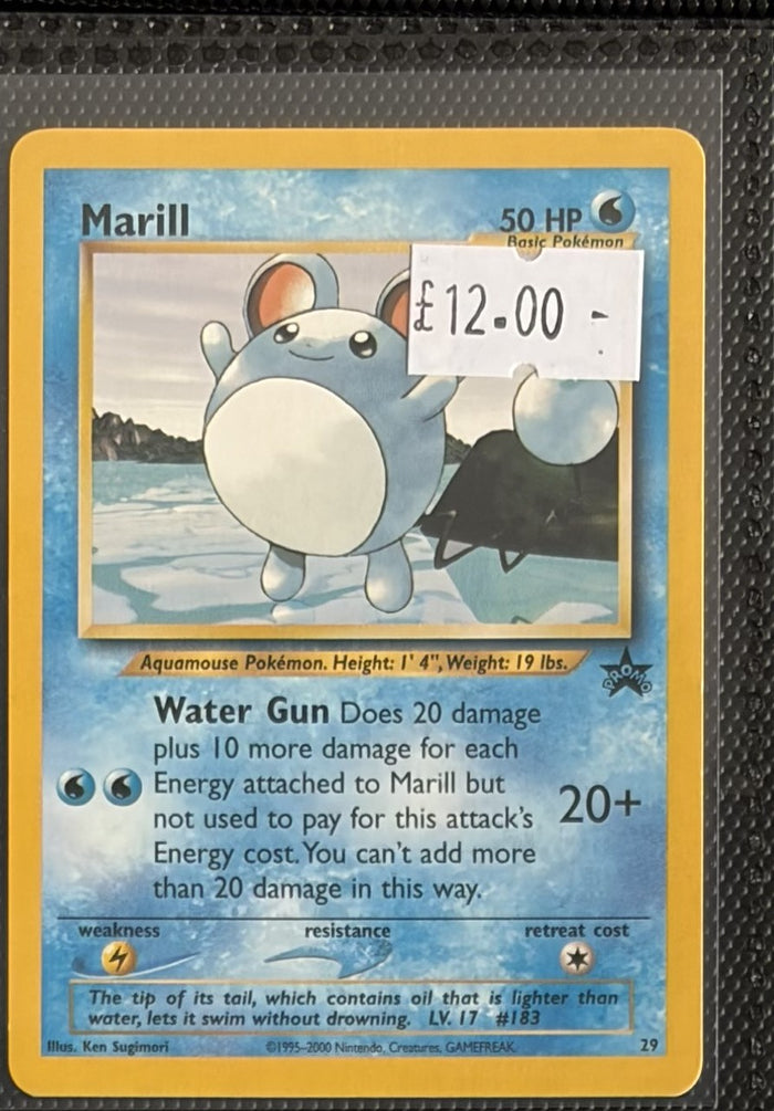 Pokemon Card Marill Wizards Black Star Promos Black Star Promo 29 Lightly Played
