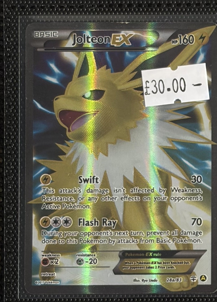 Pokemon Card Jolteon-EX Generations Ultra Rare 28a/83 Lightly Played