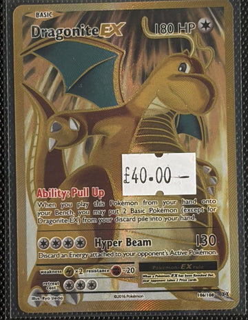 Pokemon Card Dragonite-EX Evolutions Ultra Rare 106/108 Lightly Played