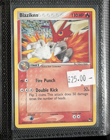 Pokemon Card Blaziken POP Series 1 Holo Rare 1/17 Lightly Played