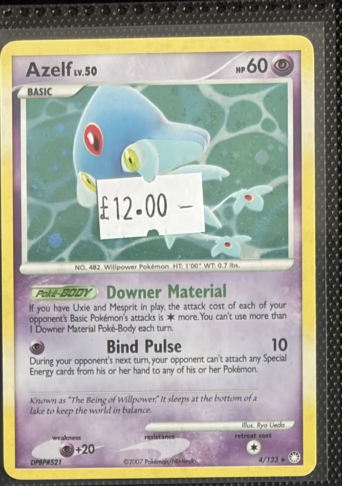 Pokemon Card Azelf LV.50 Mysterious Treasures Cosmo Holo Rare 4/123 LP