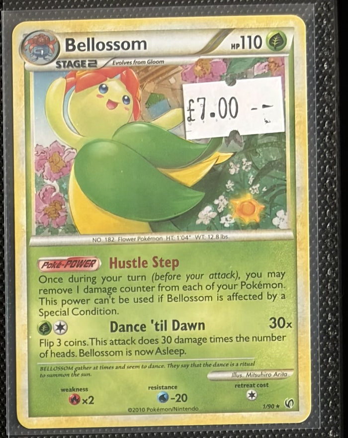 Pokemon Card Bellossom Undaunted Holo Rare 1/90 Lightly Played