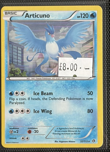 Pokemon Card Articuno Legendary Treasures Holo Rare 32/113 Lightly Played