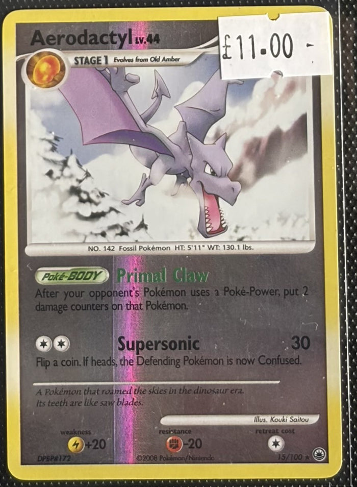 Pokemon Card Aerodactyl LV.44 Majestic Dawn Reverse Holo 15/100 Lightly Played