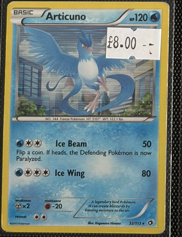 Pokemon Card Articuno Legendary Treasures Holo Rare 32/113 Lightly Played