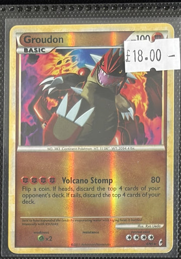 Pokemon Card Groudon Call of Legends Reverse Holo 6/95 Lightly Played