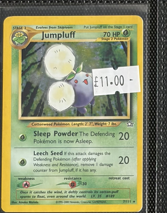 Pokemon Card Jumpluff Neo Genesis Holo Rare 7/111 Lightly Played
