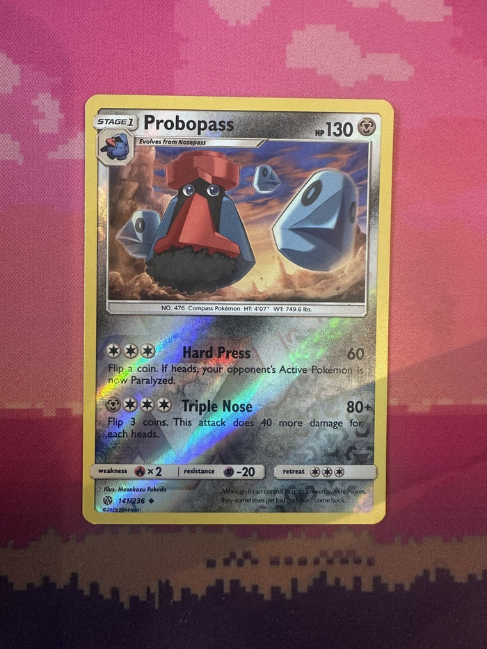 Pokemon Card Probopass Unified Minds Reverse Holo 141/236 Near Mint