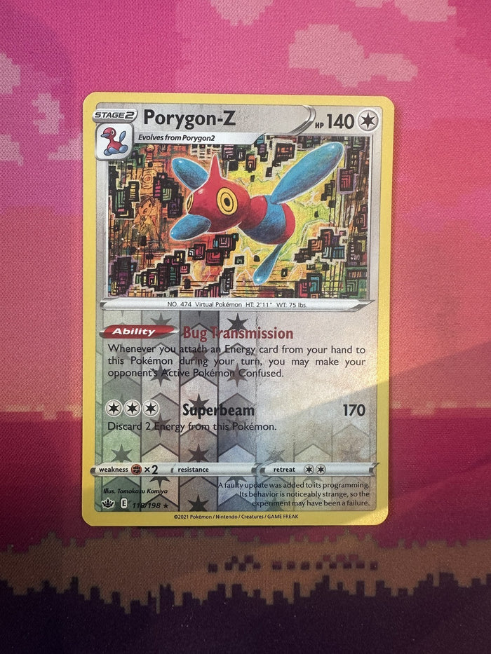 Pokemon Card Porygon-Z Chilling Reign Reverse Holo 112/198 Near Mint