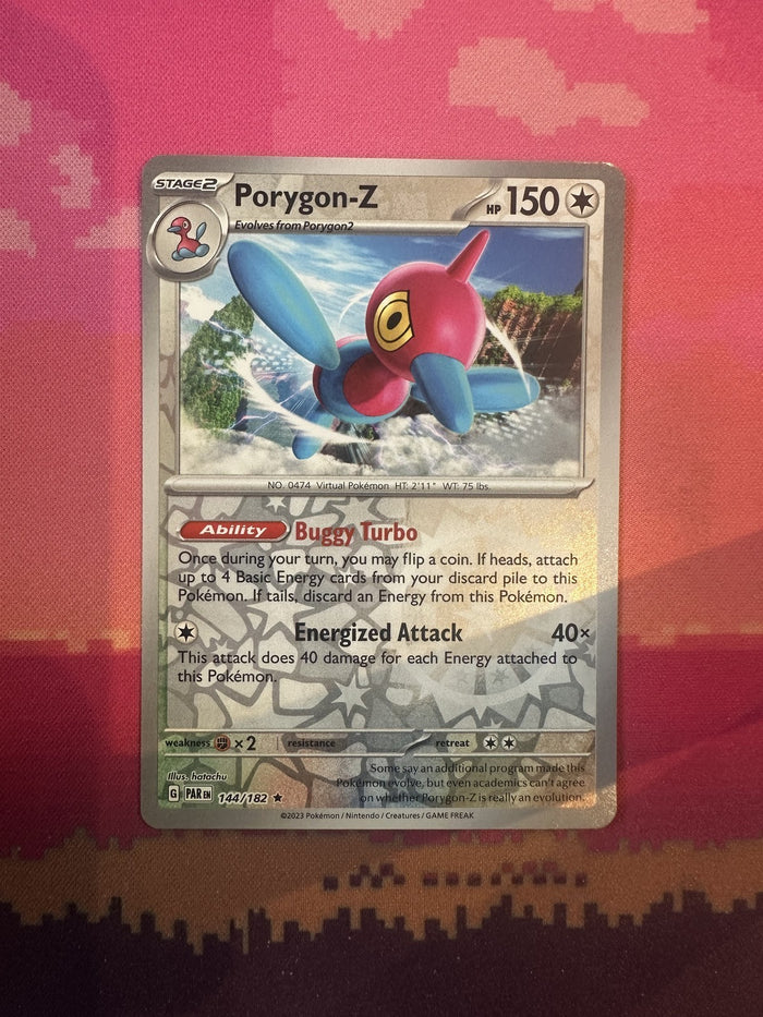 Pokemon Card Porygon-Z Paradox Rift Reverse Holo 144/182 Near Mint