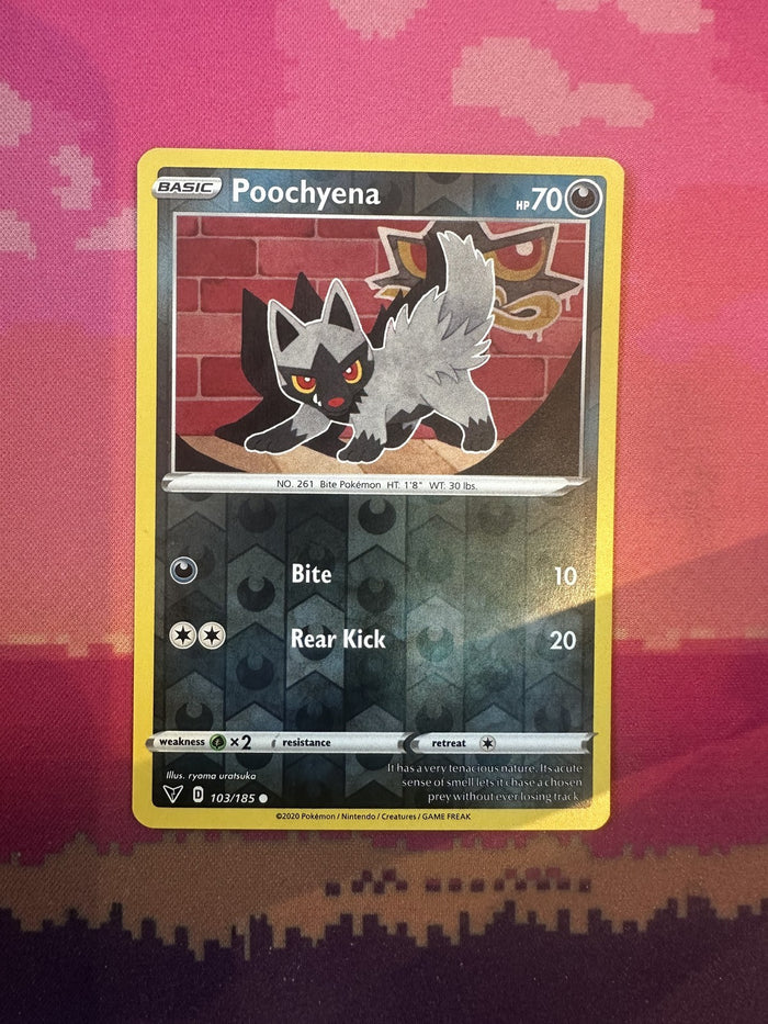 Pokemon Card Poochyena Vivid Voltage Reverse Holo 103/185 Near Mint