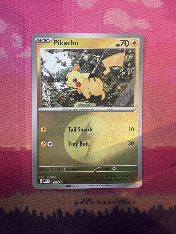 Pokemon Card Pikachu Ascended Heroes Reverse Holo 055/217 NM