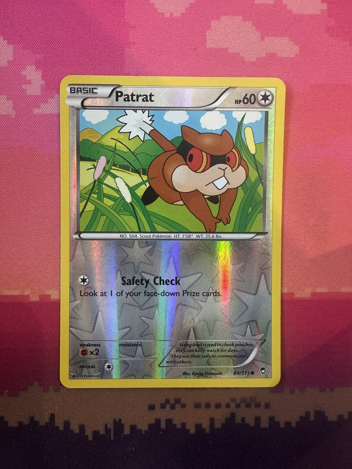Pokemon Card Patrat Furious Fists Reverse Holo 84/111 Near Mint