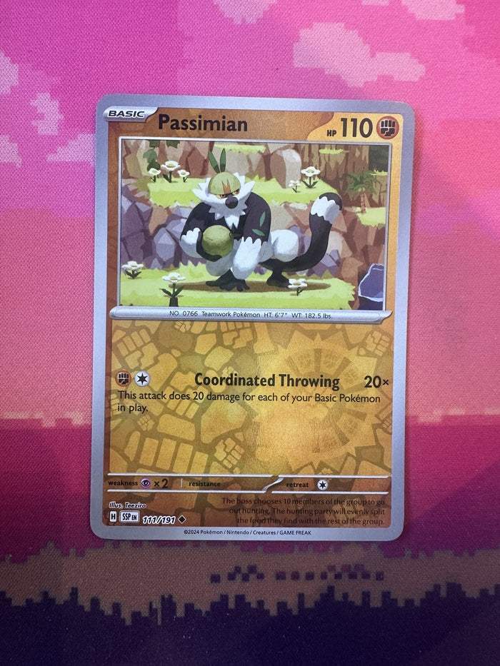 Pokemon Card Passimian Surging Sparks Reverse Holo 111/191 Near Mint