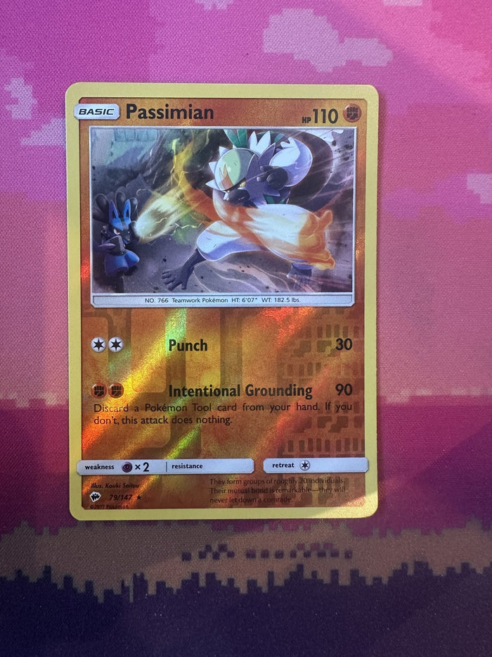 Pokemon Card Passimian Burning Shadows Reverse Holo 79/147 Near Mint