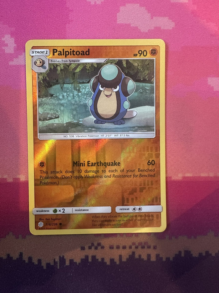 Pokemon Card Palpitoad Unified Minds Reverse Holo 116/236 Near Mint