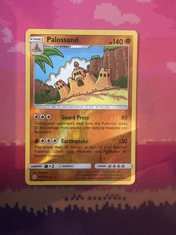 Pokemon Card Palossand Unified Minds Reverse Holo 127/236 Near Mint