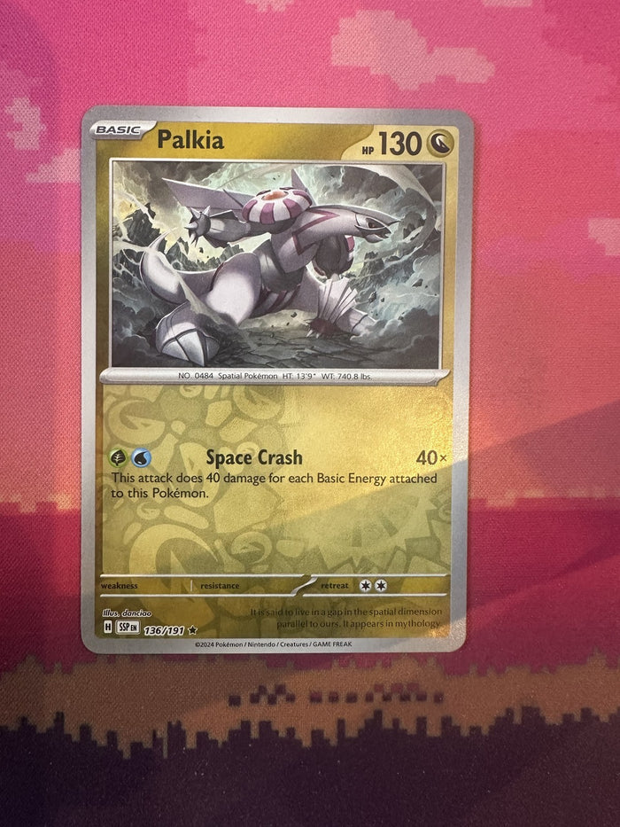 Pokemon Card Palkia Surging Sparks Reverse Holo 136/191 Near Mint