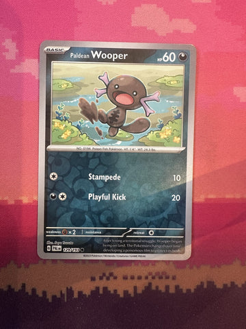 Pokemon Card Paldean Wooper Paldea Evolved Reverse Holo 129/193 Near Mint