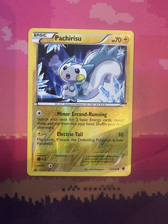 Pokemon Card Pachirisu Plasma Freeze Reverse Holo 37/116 Near Mint