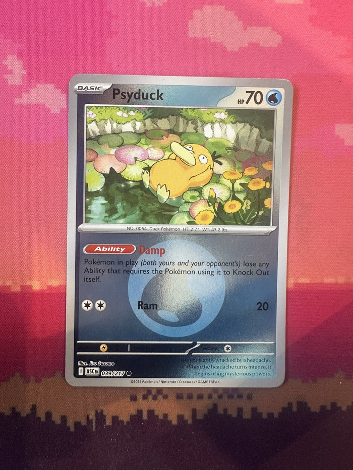 Pokemon Card Psyduck Ascended Heroes Reverse Holo 039/217 NM