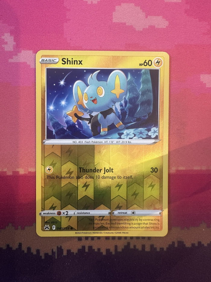 Pokemon Card Shinx Crown Zenith Reverse Holo 040/159 Near Mint