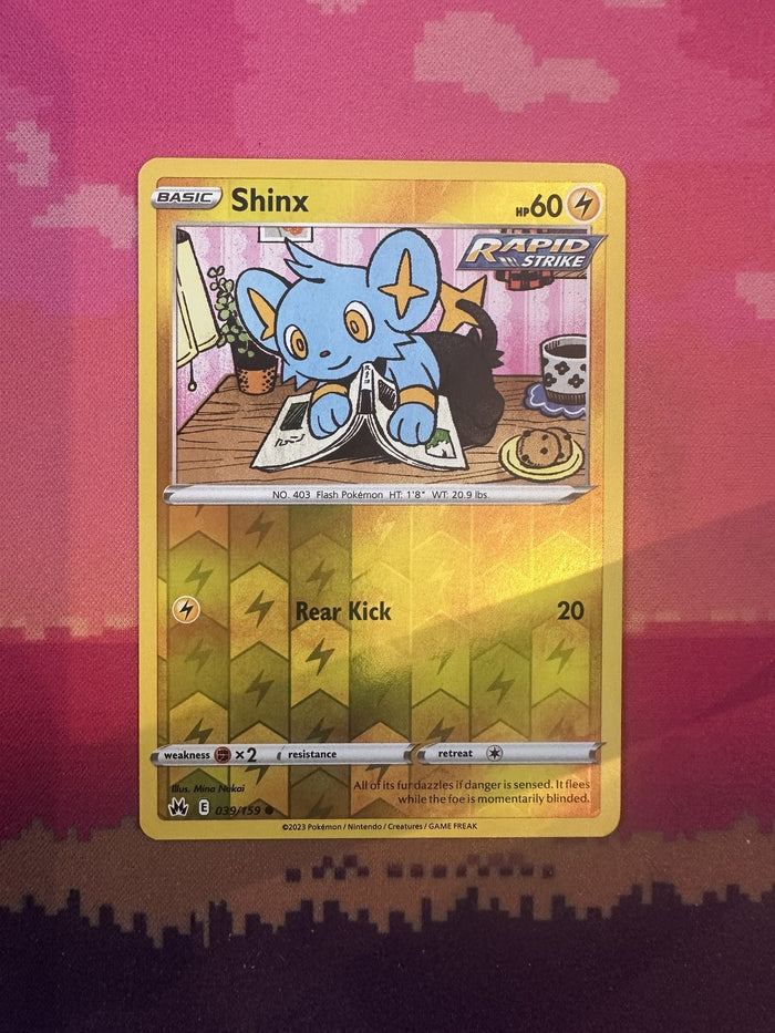 Pokemon Card Shinx Crown Zenith Reverse Holo 039/159 Near Mint