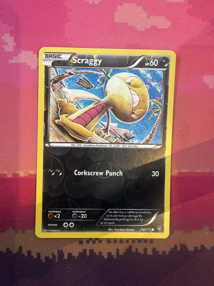 Pokemon Card Scraggy Furious Fists Reverse Holo 66/111 Near Mint