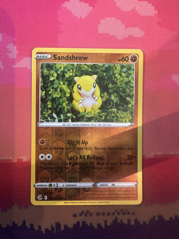 Pokemon Card Sandshrew Sword & Shield Reverse Holo 131/264 NM