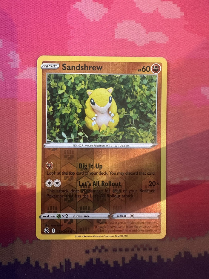 Pokemon Card Sandshrew Sword & Shield Reverse Holo 131/264 NM
