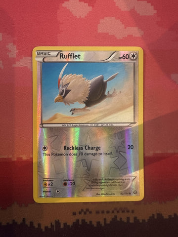 Pokemon Card Rufflet Steam Siege Reverse Holo 92/114 Near Mint