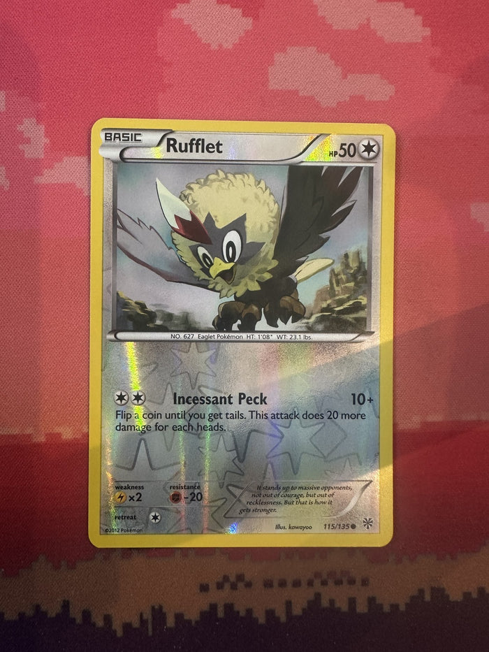 Pokemon Card Rufflet Plasma Storm Reverse Holo 115/135 Near Mint