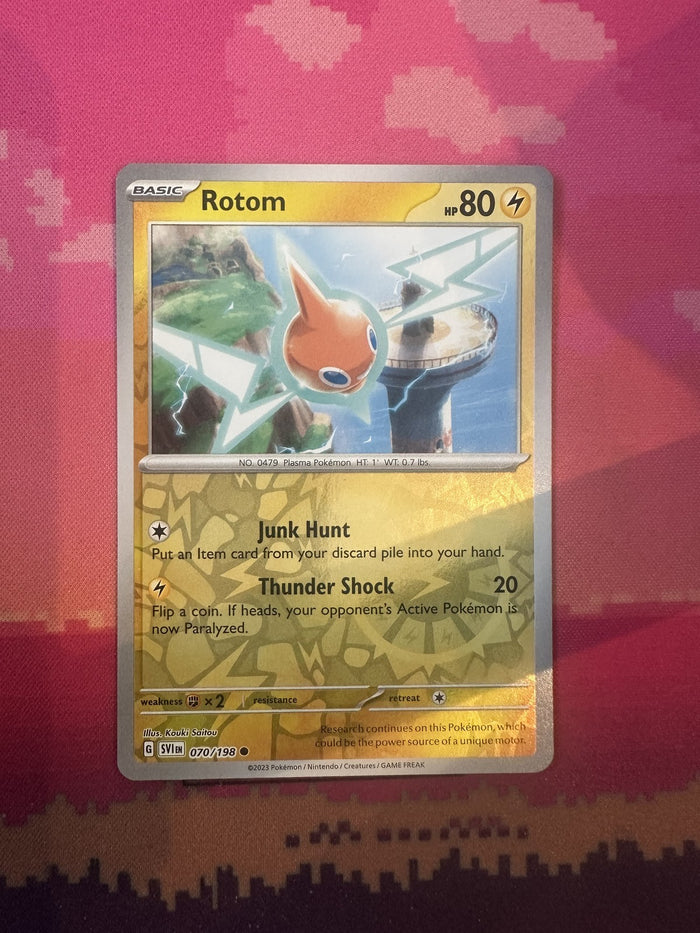 Pokemon Card Rotom Scarlet & Violet Reverse Holo 070/198 Near Mint