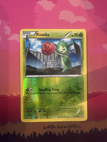 Pokemon Card Roselia Dragons Exalted Reverse Holo 13/124 NM